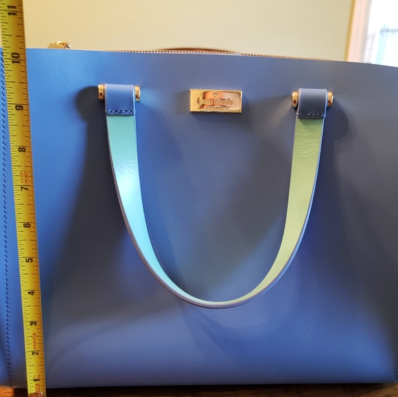 Kate spade blue satchel crossbody - Picture 2 of 10